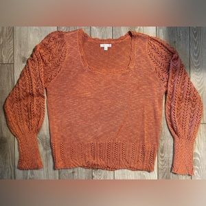 NWT Women's Lauren Conrad Square Neck Blush Sweater Sz XL